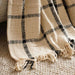 Miami Chunky Plaid Soft Throw With Fringes- 130X170Cm -Black Pan Home