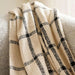 Miami Chunky Plaid Soft Throw With Fringes- 130X170Cm -Black Pan Home
