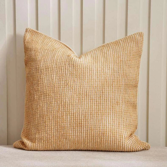 Miami Textured Cushion Cover 50X50Cm- Ochre Pan Home
