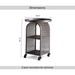 Michi End Table With 4 Wheel Metal Pan Home