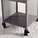Michi End Table With 4 Wheel Metal Pan Home