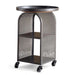 Michi End Table With 4 Wheel Metal Pan Home