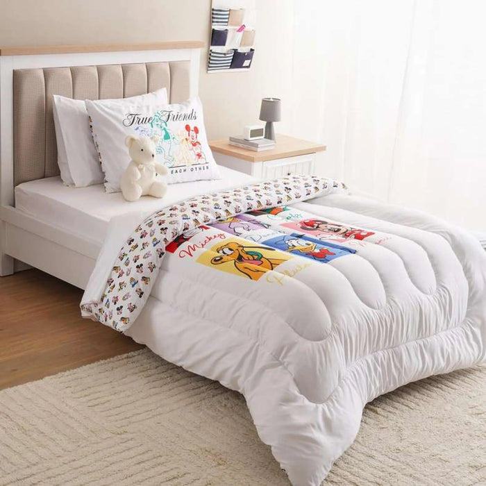 Mickey Friends 2 Pcs Microfiber Comforter Set 160X220Cm- Red