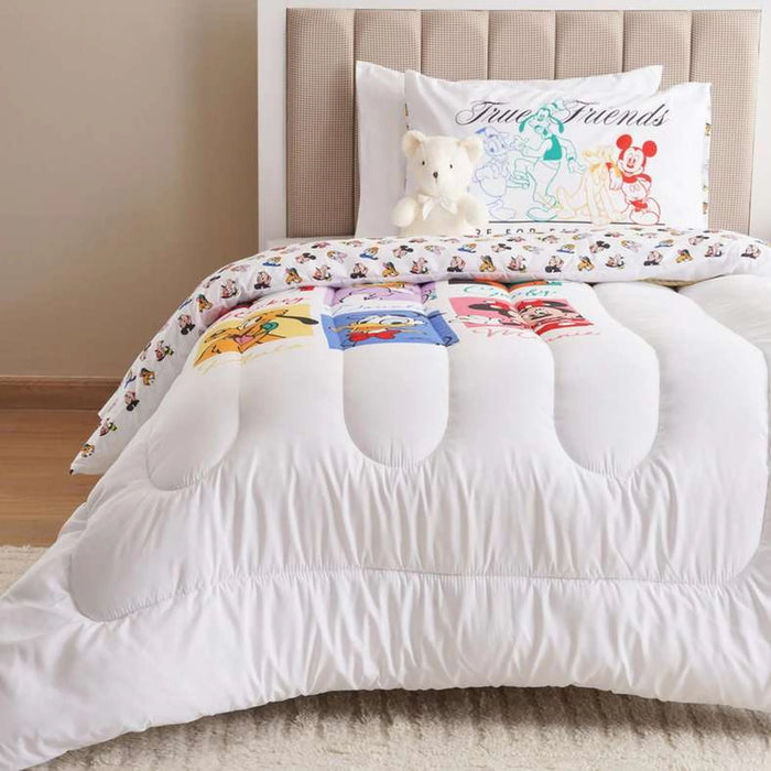 Mickey Friends 2 Pcs Microfiber Comforter Set 160X220Cm- Red