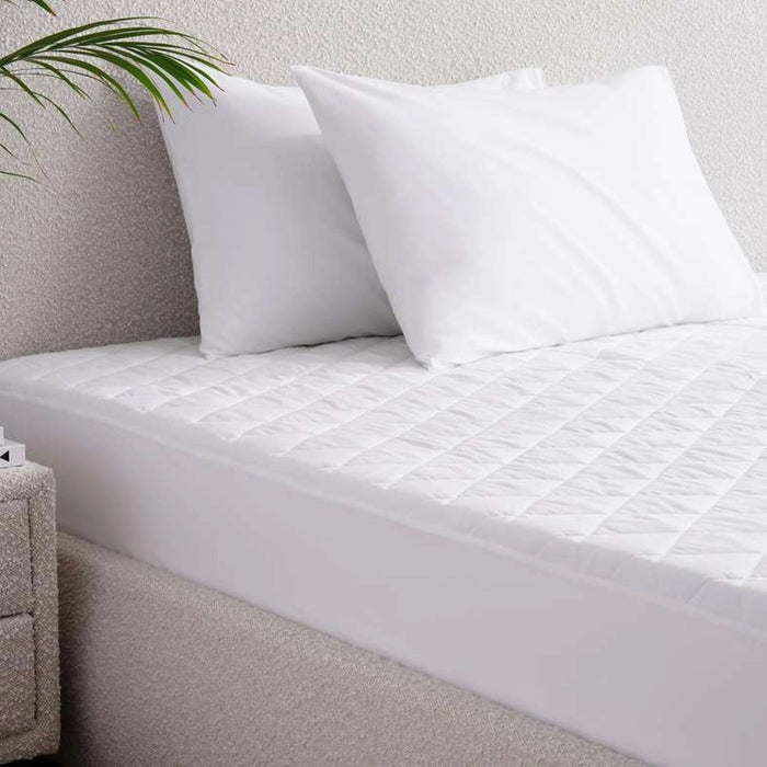 Microfibre Waterproof Mattress Protector 90X200+33cm-White Pan Home