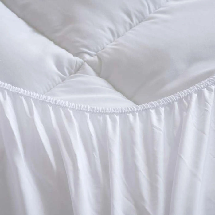 Microshield Anti Allergy Quilted Mattress Pad 90X200+33Cm - White