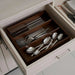 Mikasa Arlo 24-Piece Cutlery Set With Wooden Tray - Chrome Pan Home