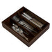 Mikasa Arlo 24-Piece Cutlery Set With Wooden Tray - Chrome Pan Home