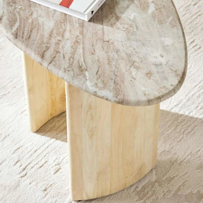 Minero End Table Marble - Grey & Natural