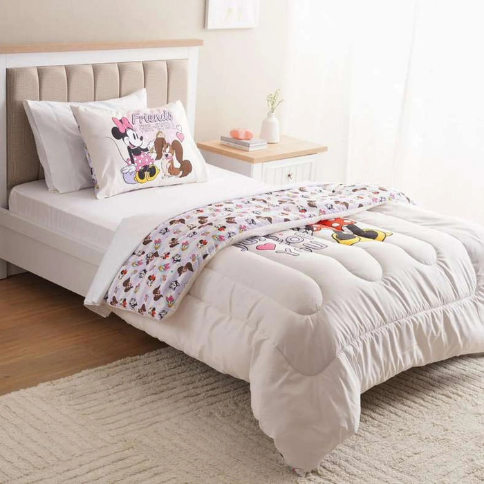 Minnie Love 2 Pcs Microfiber Comforter Set 135X220Cm- Red Pan Home