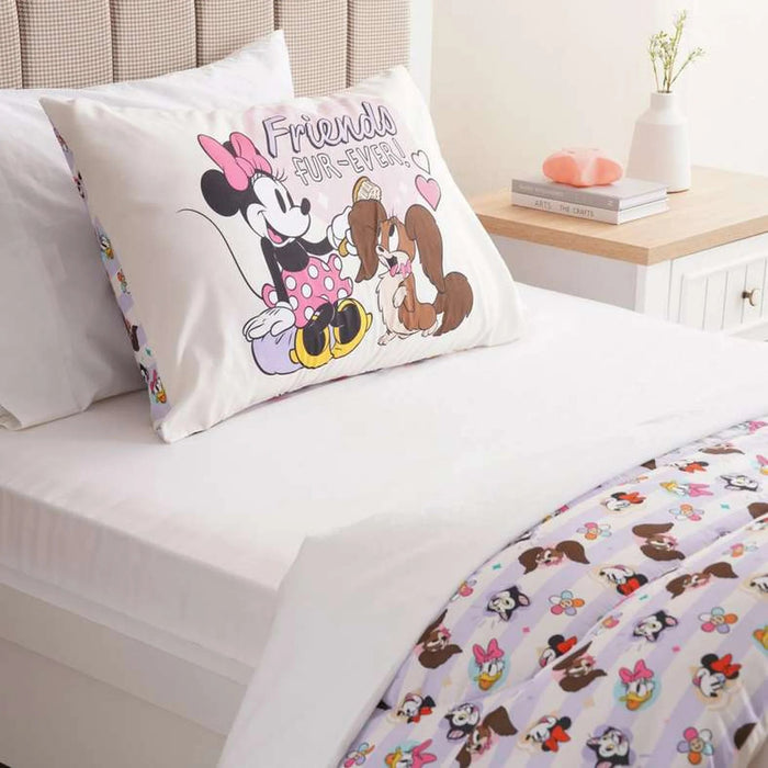 Minnie Love 2 Pcs Microfiber Comforter Set 135X220Cm- Red Pan Home