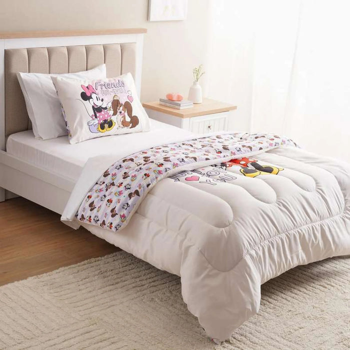 Minnie Love 2 Pcs Microfiber Comforter Set 160X220Cm- Red