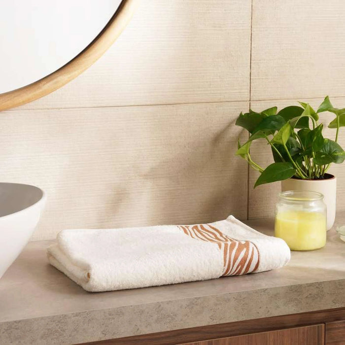 Mirage Border Bath Towel 70X140Cm-Beige