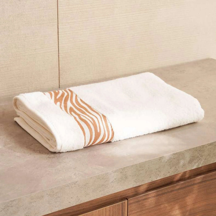 Mirage Border Bath Towel 70X140Cm-Beige