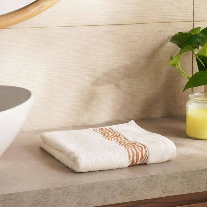 Mirage Border Hand Towel 50X90Cm-Beige