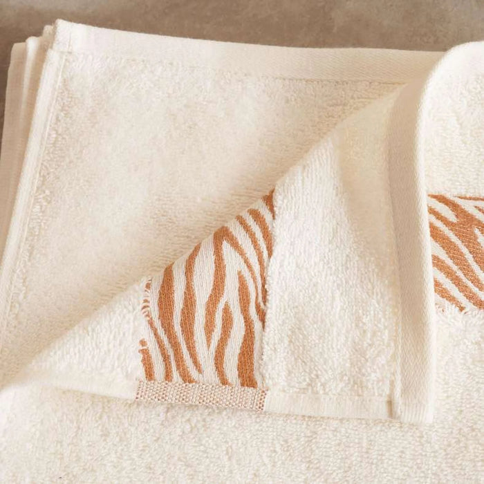 Mirage Border Hand Towel 50X90Cm-Beige