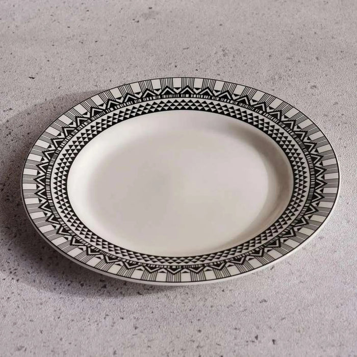 Mirage New Bone China Dinner Plate Dia26.6Cm -Black & White