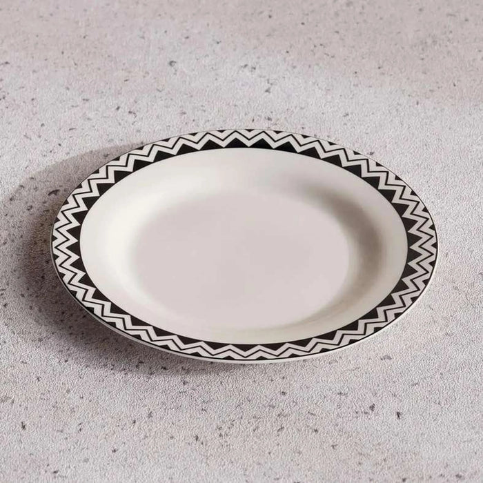 Mirage New Bone China Side Plate Dia20Cm -Black & White