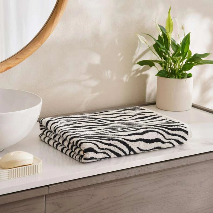 Mirage Pattern Bath Sheet 90X150Cm-Black