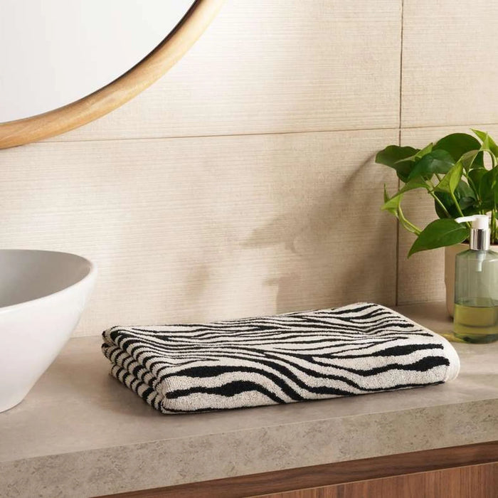 Mirage Pattern Bath Towel 70X140Cm-Black