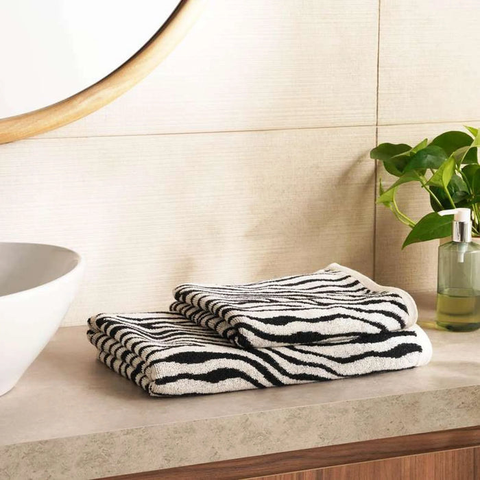 Mirage Pattern Bath Towel 70X140Cm-Black