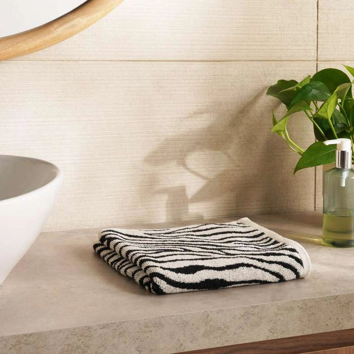 Mirage Pattern Hand Towel 50X90Cm-Black