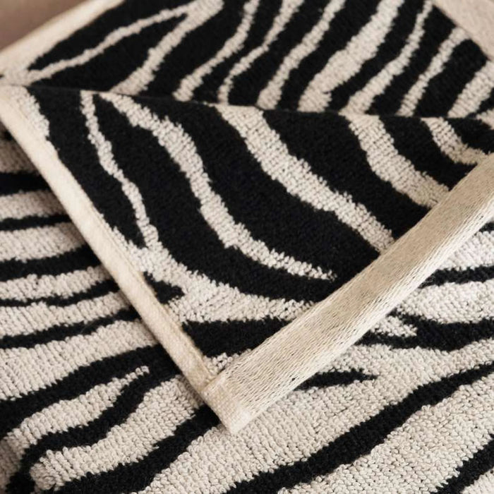 Mirage Pattern Hand Towel 50X90Cm-Black