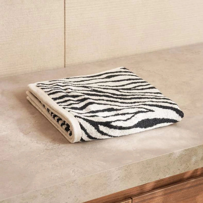 Mirage Pattern Hand Towel 50X90Cm-Black