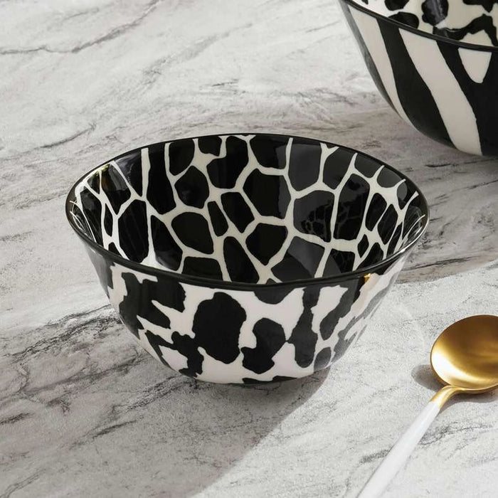 Mirage Porcelain Cereal Bowl Dia16Cm -Black & White