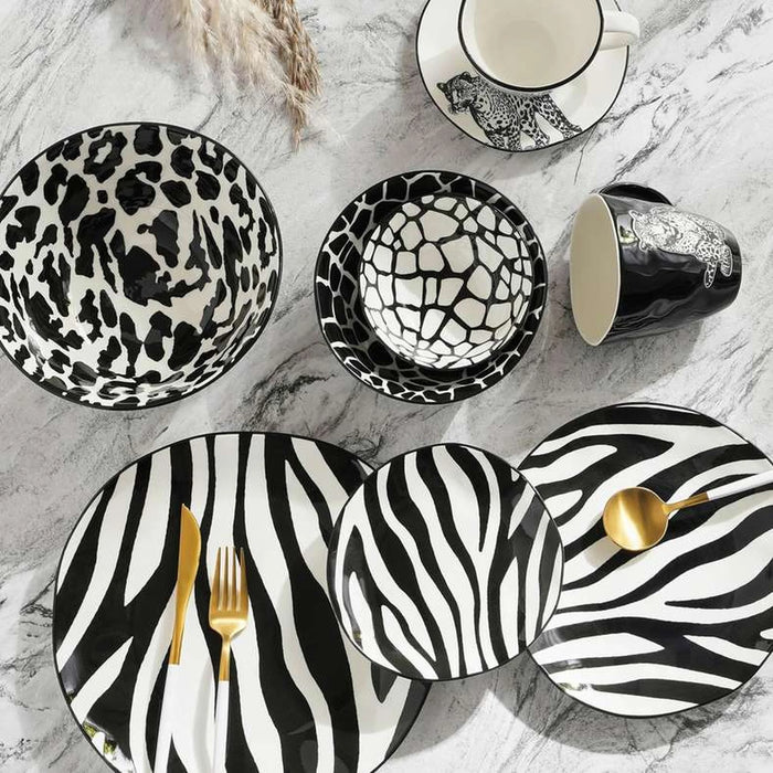 Mirage Porcelain Cereal Bowl Dia16Cm -Black & White