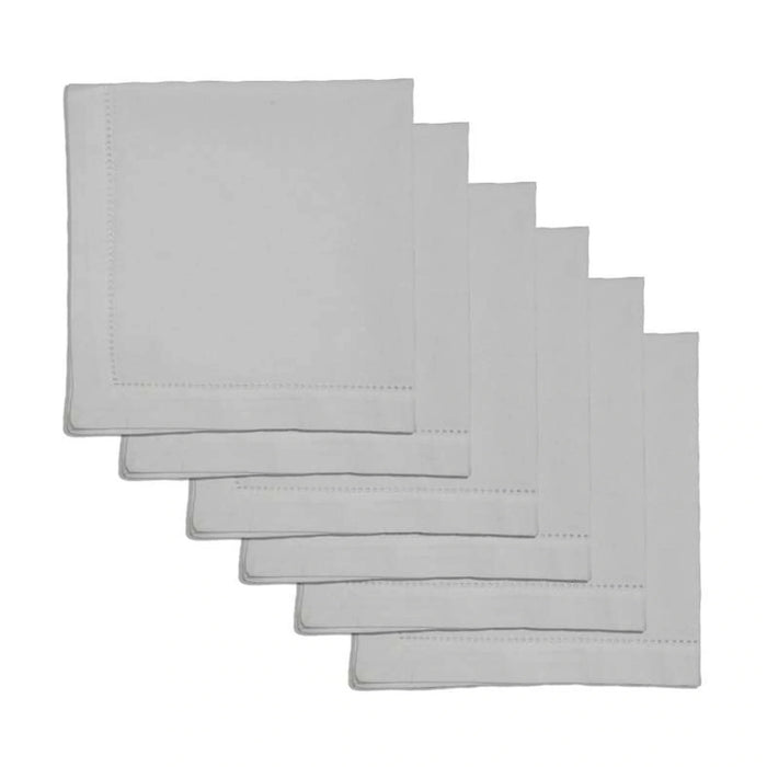 Miran 12 Piece Faggoted Napkin Set 45X45Cm - White