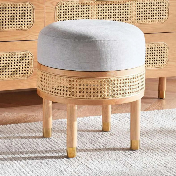 Mirari Dressing Stool Wood - Natural Pan Home