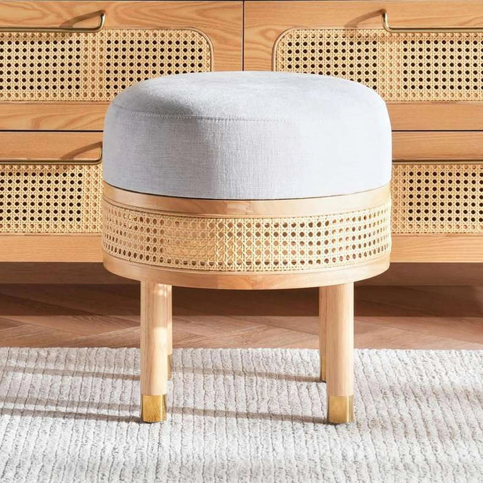Mirari Dressing Stool Wood - Natural Pan Home