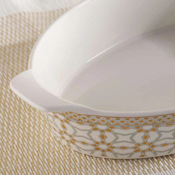 Miray Porcelain Oval Serving Dish 28.5X15X5.5Cm -White