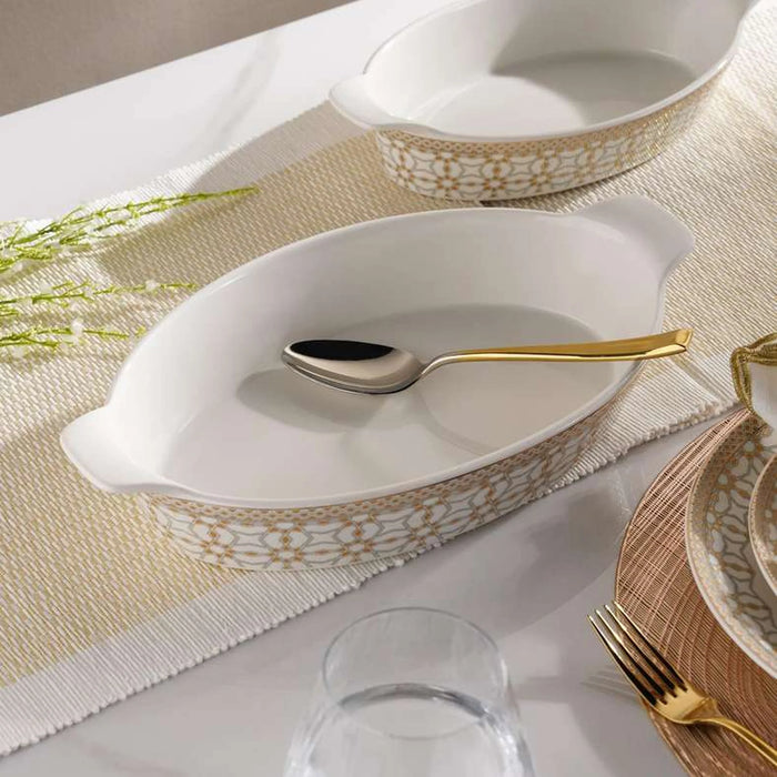 Miray Porcelain Oval Serving Dish 33.5X19X6Cm -White