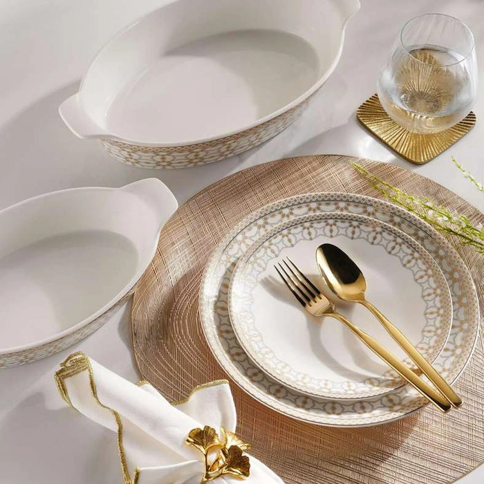 Miray Porcelain Oval Serving Dish 33.5X19X6Cm -White