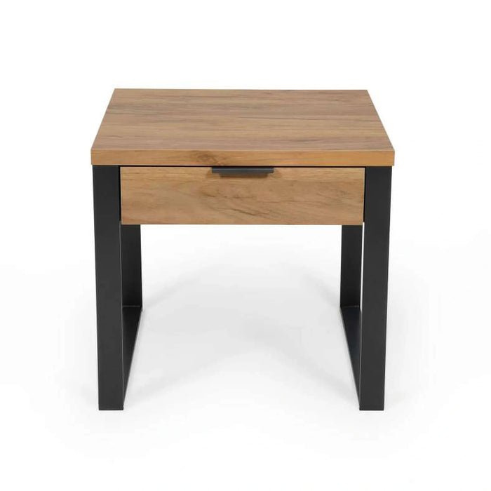 Mirren End Table With 1 Drawer - Light Brown Black
