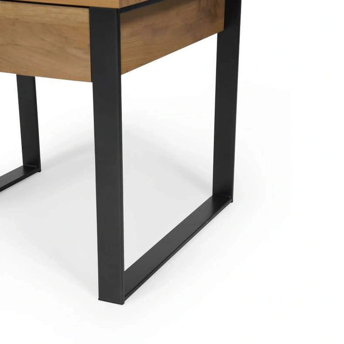 Mirren End Table With 1 Drawer - Light Brown Black