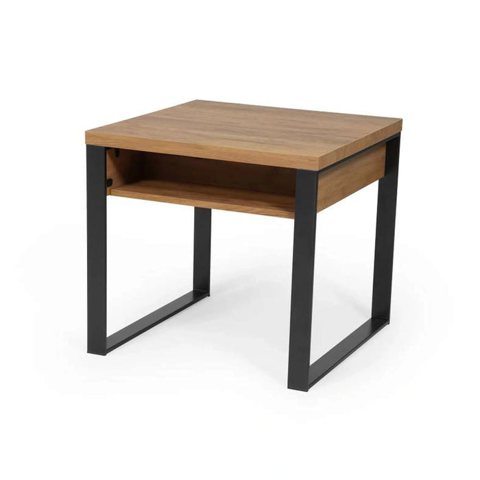 Mirren End Table With 1 Drawer - Light Brown Black