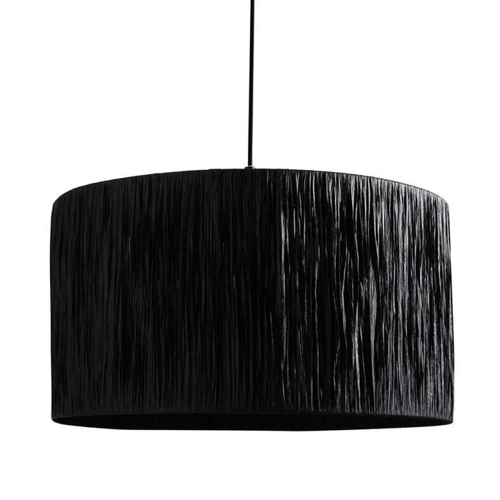 Misbah E27 Raffia Pendant Lamp Dia 48X185Cm - Black