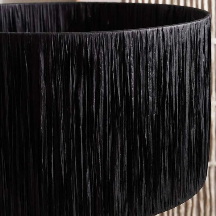 Misbah E27 Raffia Table Lamp Dia 36X51Cm - Black