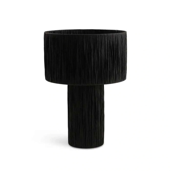 Misbah E27 Raffia Table Lamp Dia 36X51Cm - Black