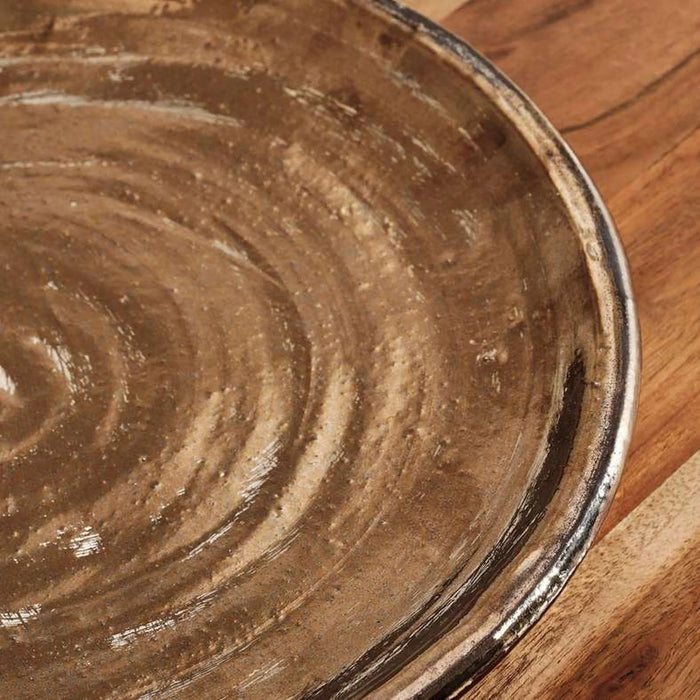 Mismo Terracotta Decor Bowl 40X40X5.5Cm - Gold Pan Home