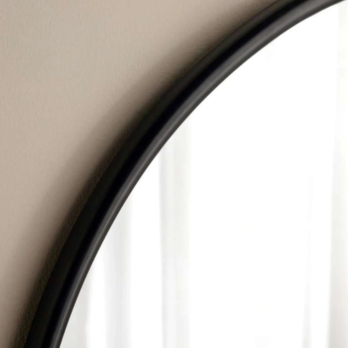 Miso Pp Frame Round Wall Mirror Dia 70Cm - Black Pan Home