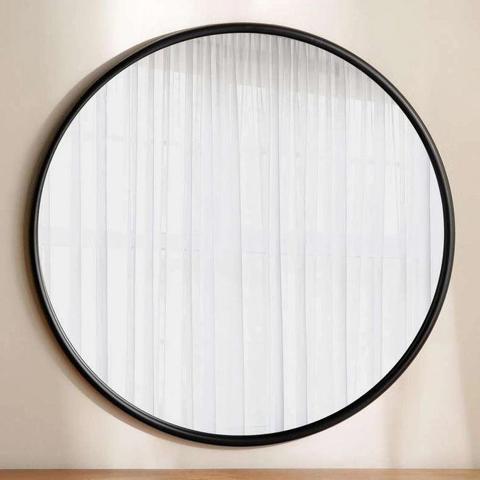 Miso Pp Frame Round Wall Mirror Dia 70Cm - Black Pan Home