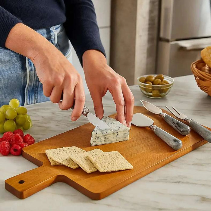 Mison 4-Piece Marble Cheese Knives Set -Grey