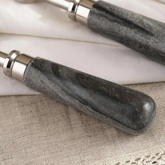 Mison 4-Piece Marble Cheese Knives Set -Grey