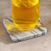 Mison 4-Piece Marble Coaster With Brass Inlay Dia10X1.5cm -Grey Pan Home