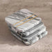 Mison 4-Piece Marble Coaster With Brass Inlay Dia10X1.5cm -Grey Pan Home