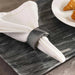 Mison 4-Piece Marble Napkin Ring - Grey Pan Home